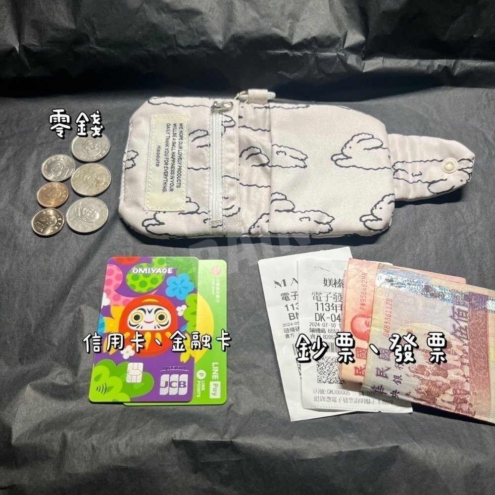 ♡rain迷你小舖♡現貨 快速出貨 兔子零錢包 ins風 韓版 三層 簡約卡包 收納包 可愛 大容量 信用卡 證件日韓-細節圖3