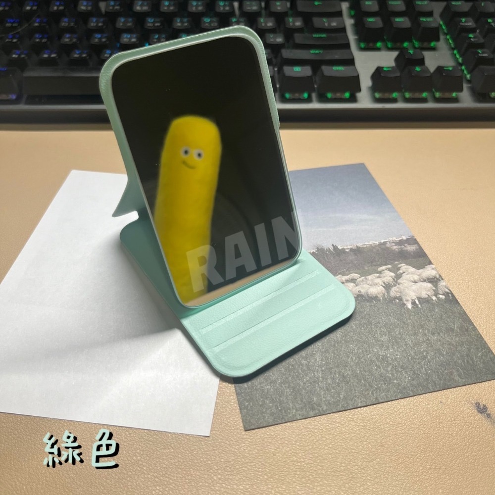 ♡rain迷你小舖♡現貨 快速出貨 摺疊隨身鏡 化妝鏡 鏡子 桌上鏡 立鏡 補妝鏡 鏡子 迷你鏡子 小鏡子-規格圖3