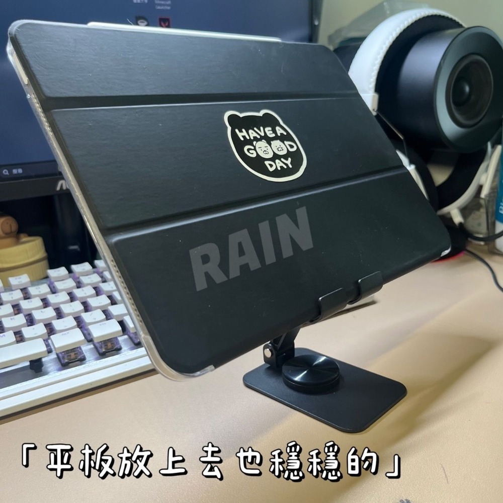 ♡rain迷你小舖♡現貨 快速出貨 摺疊手機架 可旋轉 手機 平板 手機支架 收納 金屬 攜帶方便 多功能 追劇懶人支架-細節圖3