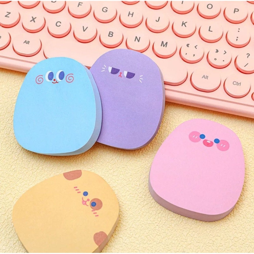♡rain迷你小舖♡現貨 快速出貨 可愛表情便利貼 呆萌表情 手帳便簽 學習便利貼 記事 有黏性-細節圖2