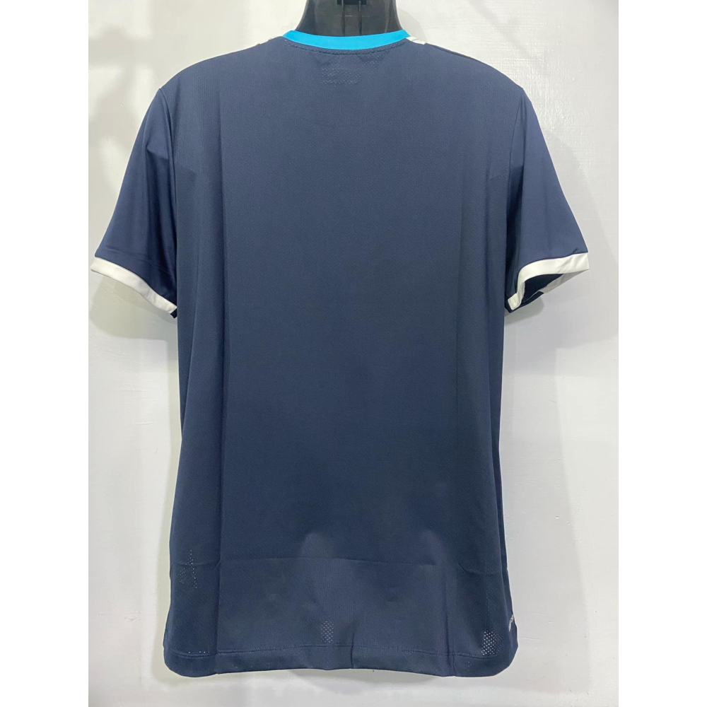 金英鞋坊2館 義大利第一品牌LOTTO 男原廠進口專業網球T-SHIRT（吸排）2173423-藍 超低特價290元-細節圖3