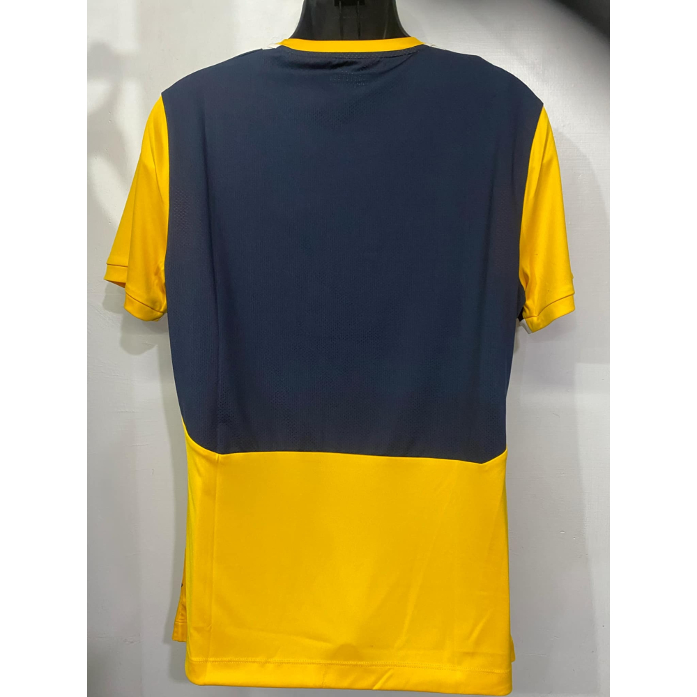 金英鞋坊2館 義大利第一品牌LOTTO 男原廠進口專業網球T-SHIRT（吸排）2173407-黃 超低特價290元-細節圖3