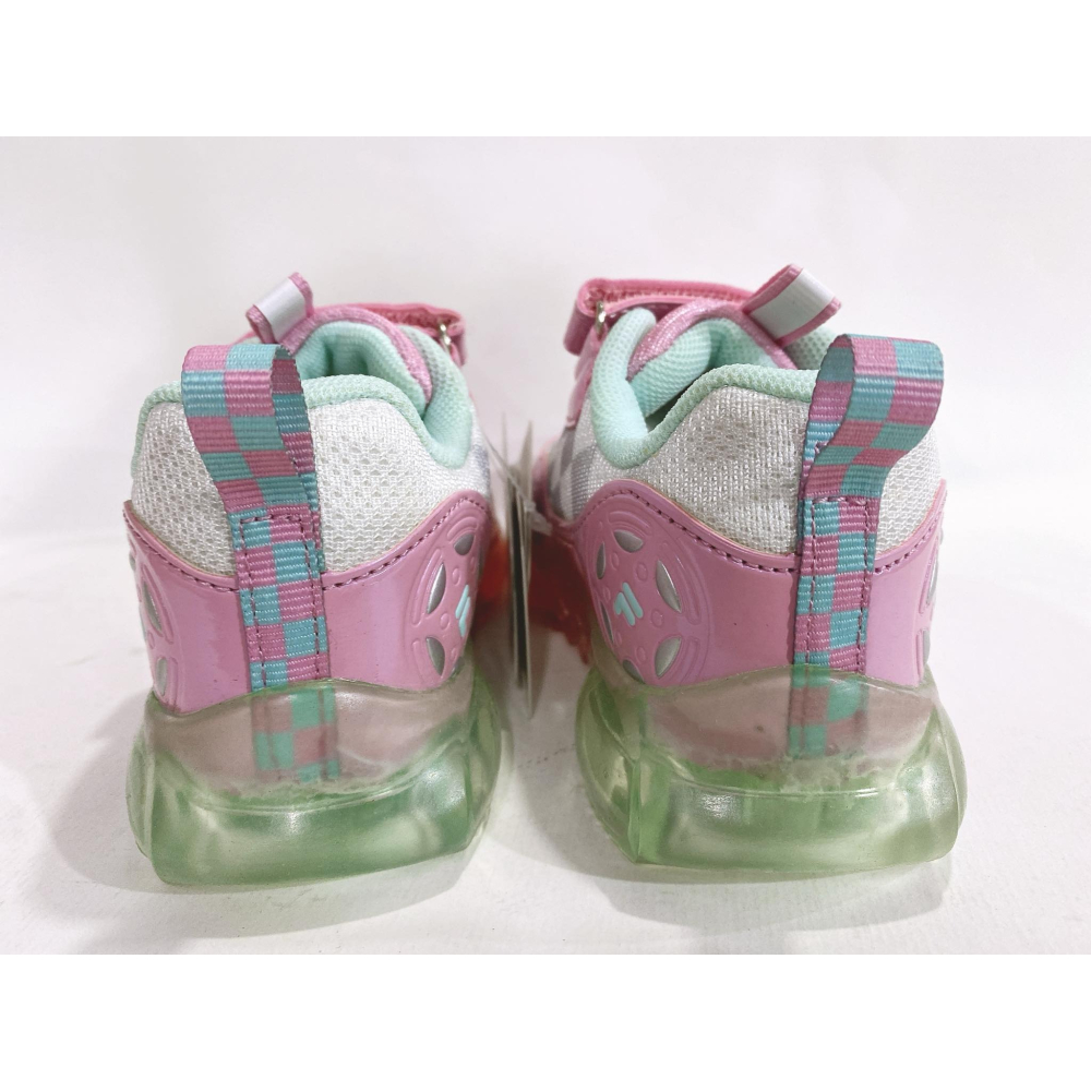 金英鞋坊2館  FILA 女童 抗菌防臭霓虹電燈機能運動鞋(康特杯) 7-J453W-153-粉 超低直購價750元-細節圖7