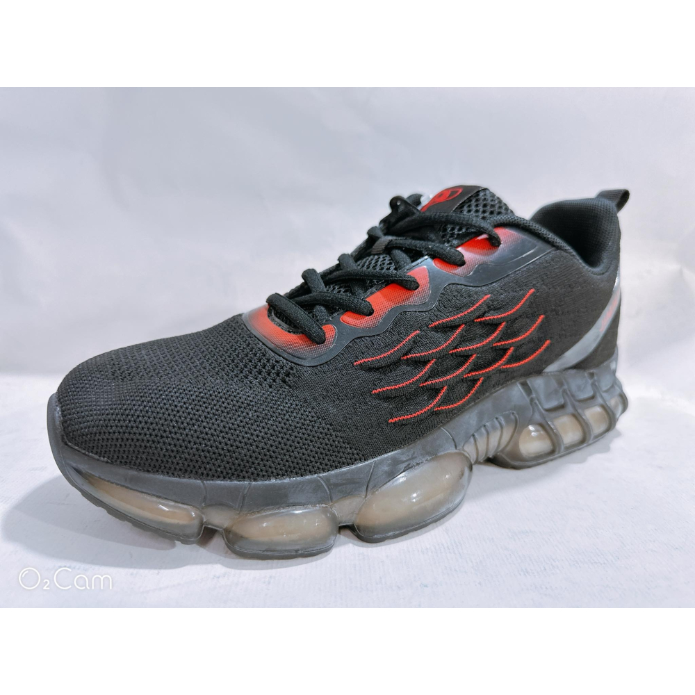 金英鞋坊2館 JIMMY POLO 男款潮流飛織全氣墊輕跑鞋 68107-紅 全新超低直購價390元-細節圖3