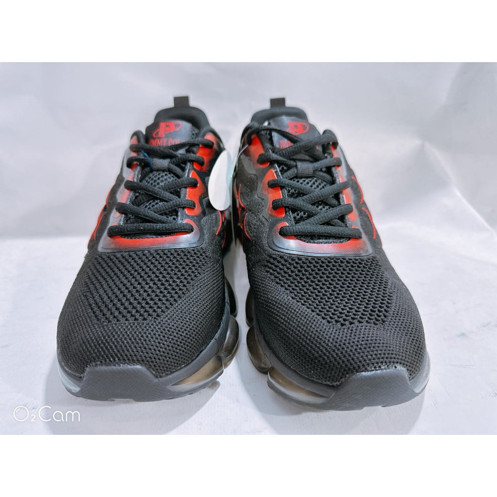 金英鞋坊2館 JIMMY POLO 男款潮流飛織全氣墊輕跑鞋 68107-紅 全新超低直購價390元-細節圖4