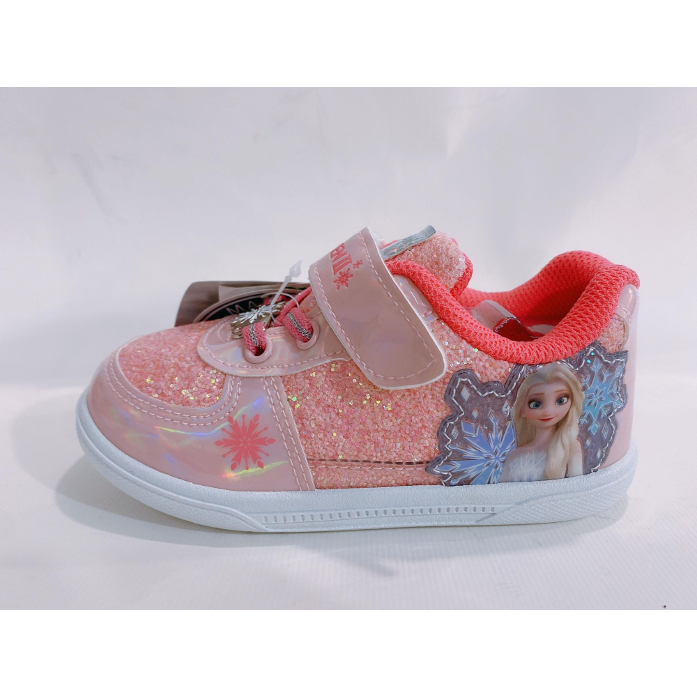 金英鞋坊2館 Frozen 冰雪奇緣 童款閃亮休閒運動鞋  14413-蜜桃粉 台灣製造  超低直購價290元-細節圖3