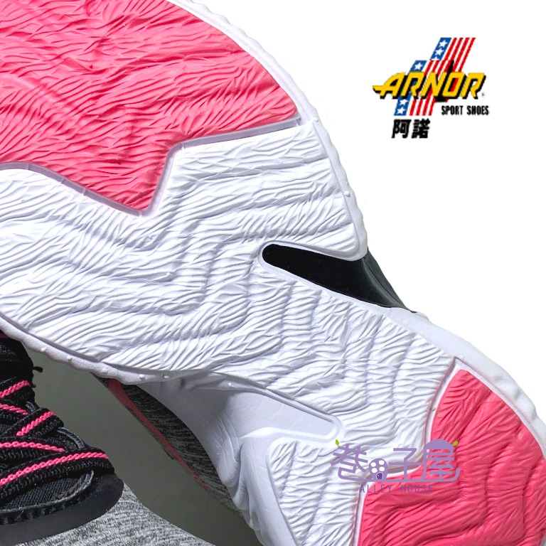 金英鞋坊2館  ARNOR阿諾 童款RUNTIME超Q彈輕量跑鞋98232-黑粉 超低出清價250元-細節圖5