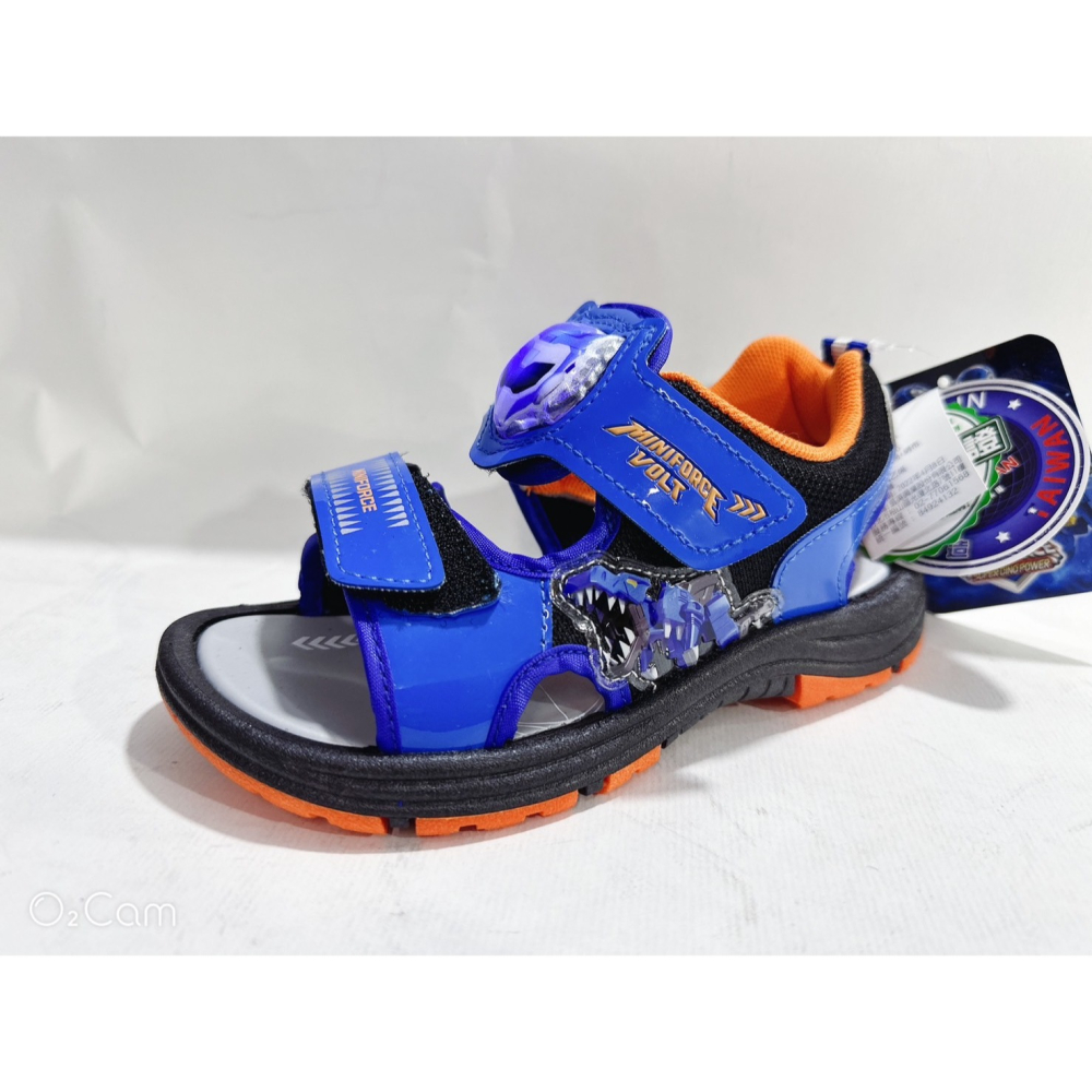 金英鞋坊2館 迷你特工隊 童鞋 電燈運動涼鞋  27148-藍 台灣製造 超低直購價290元-細節圖2