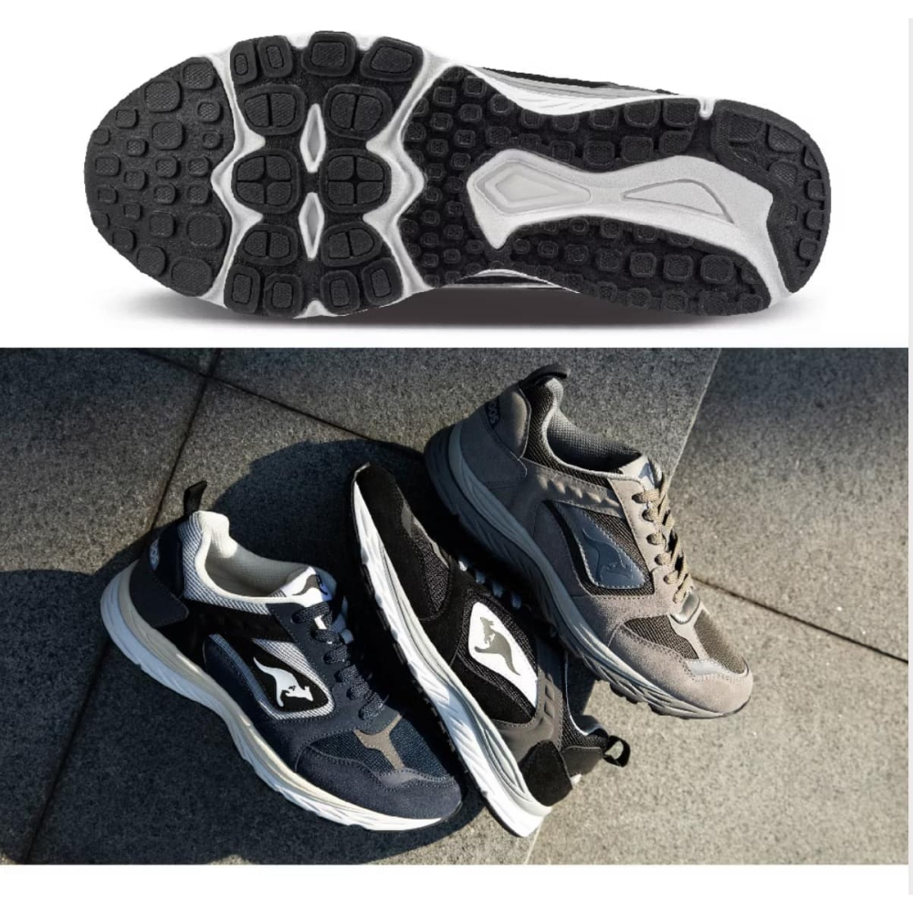 金英鞋坊2館  KangaROOS美國袋鼠鞋 男 EXO 城市系跑鞋 31660-黑 超低特賣1380元-細節圖9