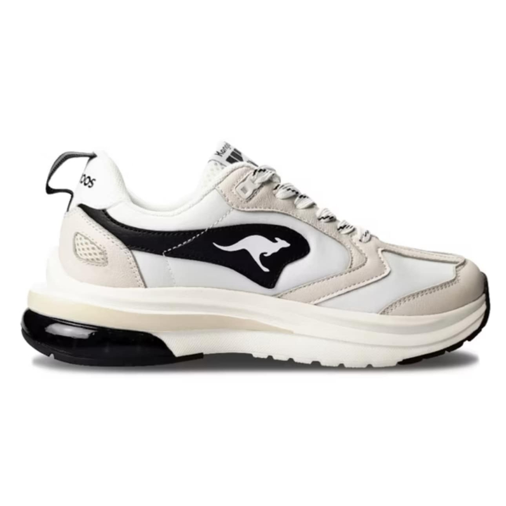 金英鞋坊2館 KangaROOS美國袋鼠鞋 女CAPSULE太空氣墊跑鞋 31761-米黑 超低特賣1380元-細節圖3