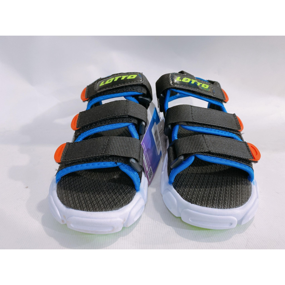 金英鞋坊2館 LOTTO樂得-義大利第一品牌 童款時尚織帶涼鞋 3310-黑 超低直購價290元-細節圖4