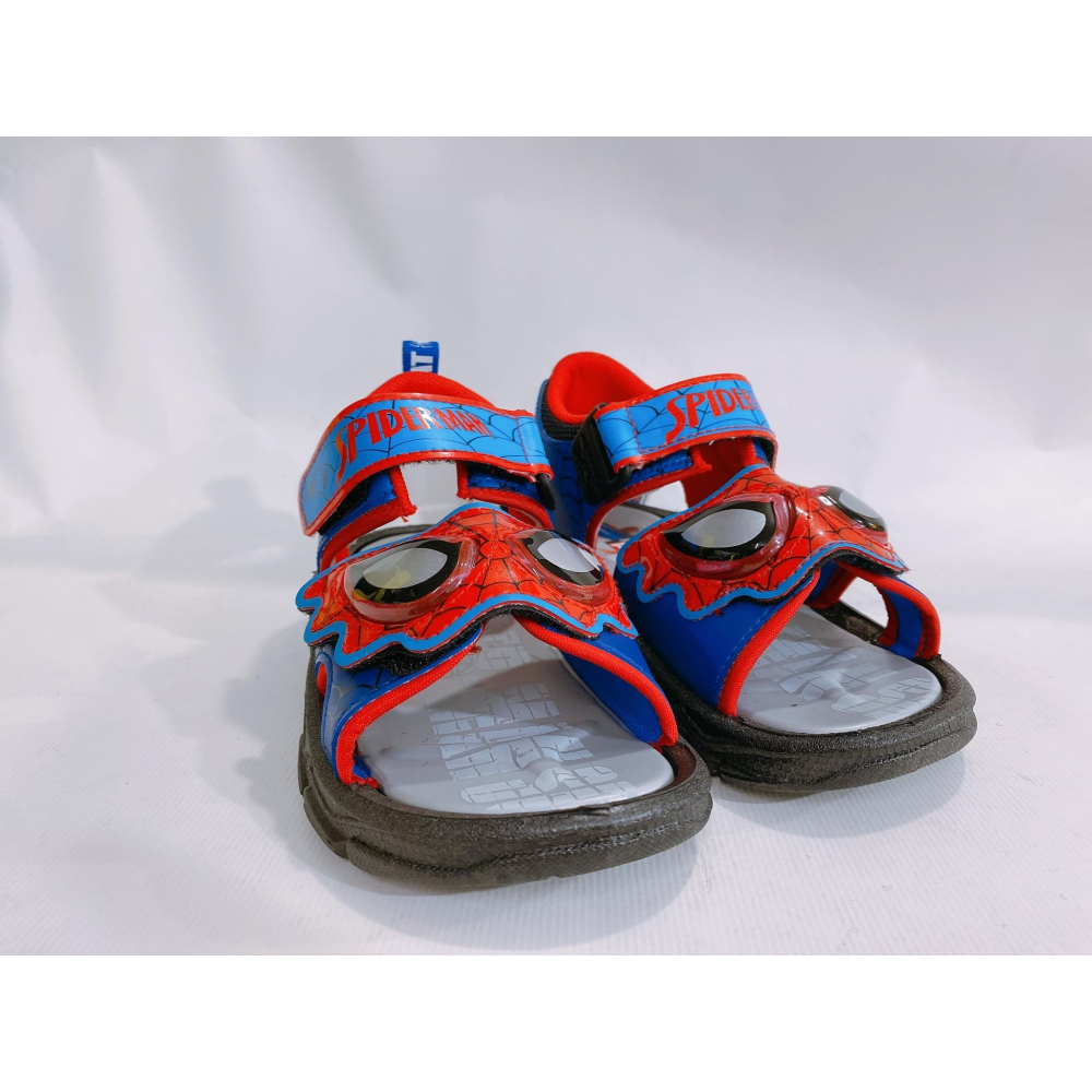金英鞋坊2館 MARVEL 蜘蛛人 童鞋男童電燈運動涼鞋(MIT台灣製造) 11112-藍/紅 超低直購價290元-細節圖2