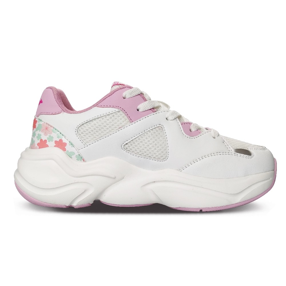 金英鞋坊2館 KangaROOS 美國袋鼠鞋 女款SWING櫻花粉奶霜老爹鞋 21103-白粉 超低直購價790元-細節圖4