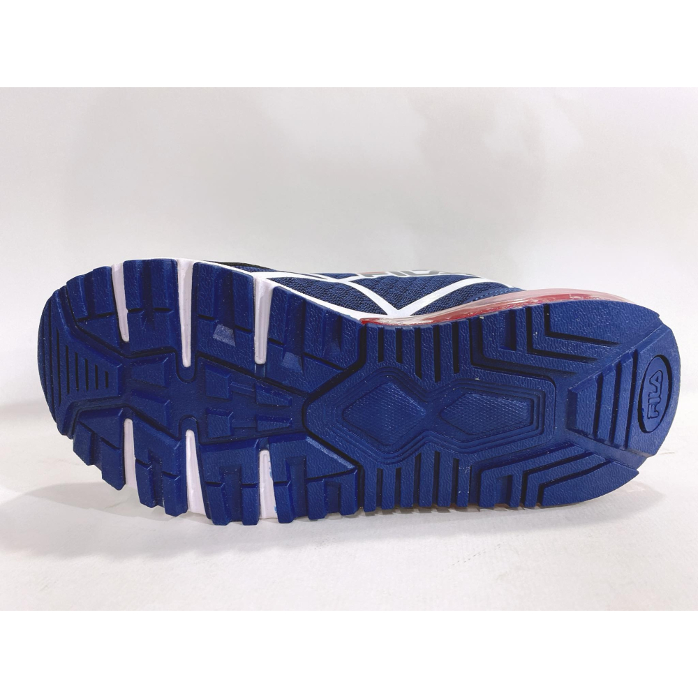 金英鞋坊2館  FILA 男童抗菌防臭機能輕量氣墊慢跑鞋(康特杯)3-J811W-321-藍 超低直購價890元-細節圖6