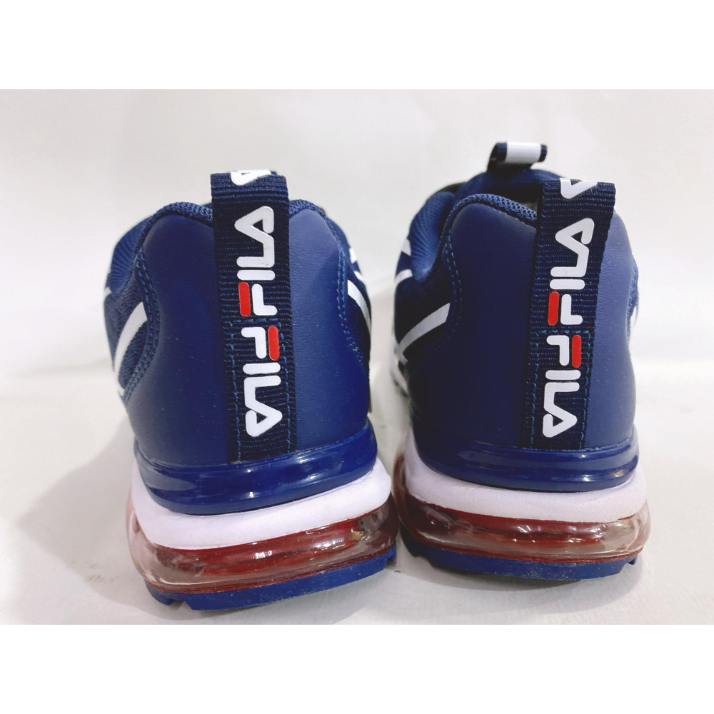 金英鞋坊2館  FILA 男童抗菌防臭機能輕量氣墊慢跑鞋(康特杯)3-J811W-321-藍 超低直購價890元-細節圖7