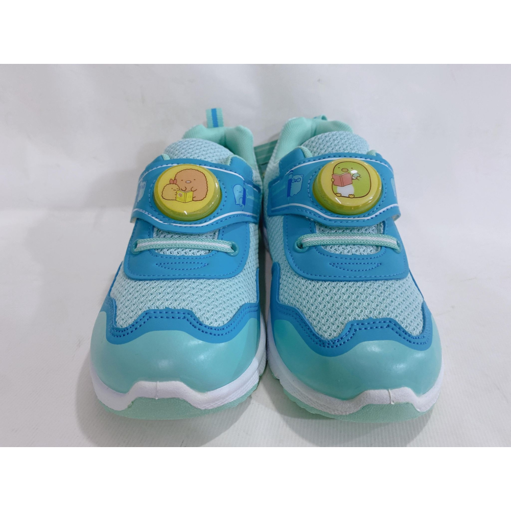 金英鞋坊2館 角落生物 童款電燈運動鞋(台灣製造) 19116-湖水藍 超低直購價290元-細節圖4