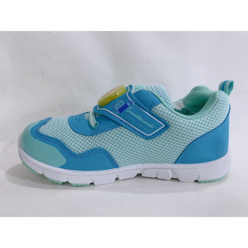 金英鞋坊2館 角落生物 童款電燈運動鞋(台灣製造) 19116-湖水藍 超低直購價290元-細節圖5