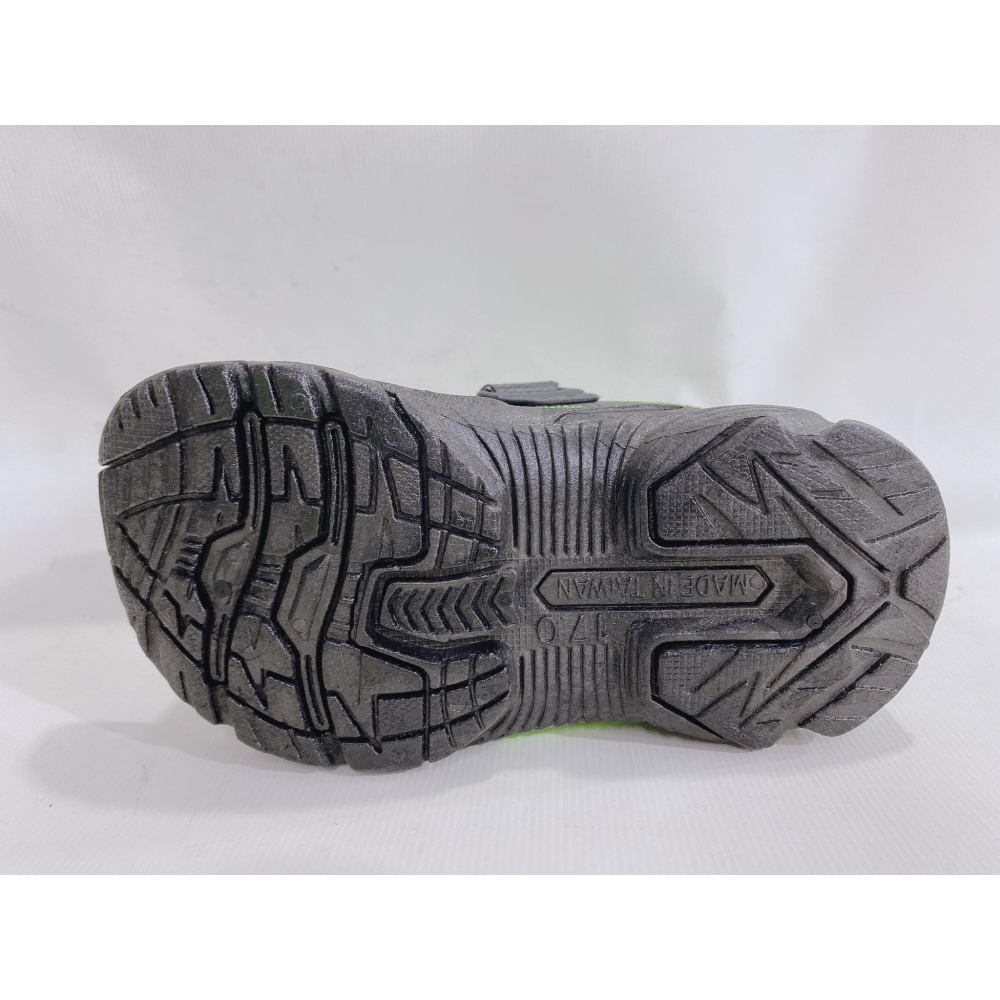 金英鞋坊2館 TOBOT機器戰士 童款造型電燈涼鞋 16055-黑螢光綠 台灣製造 超低直購價290元-細節圖6