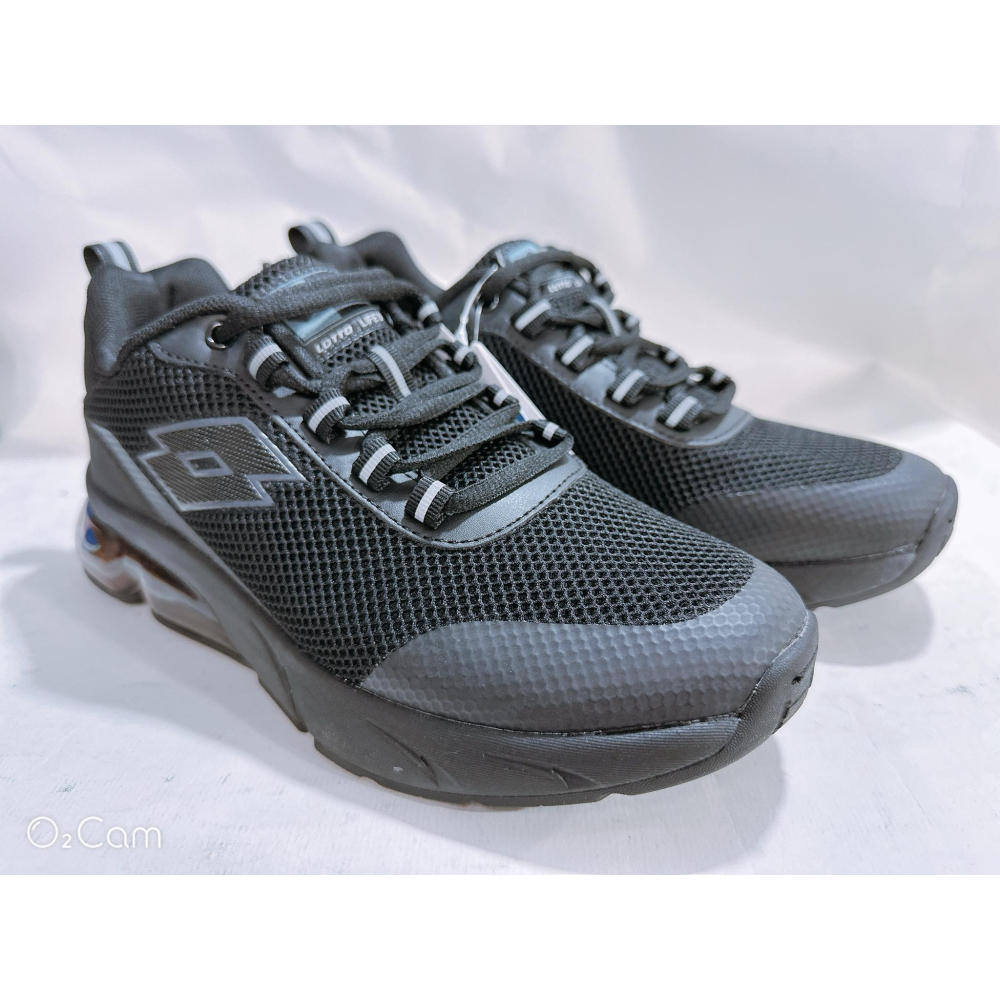 金英鞋坊2館 LOTTO樂得 男Aero Power II 加厚氣墊透氣慢跑鞋乳膠鞋墊 3890-黑 超低直購價690元-細節圖2