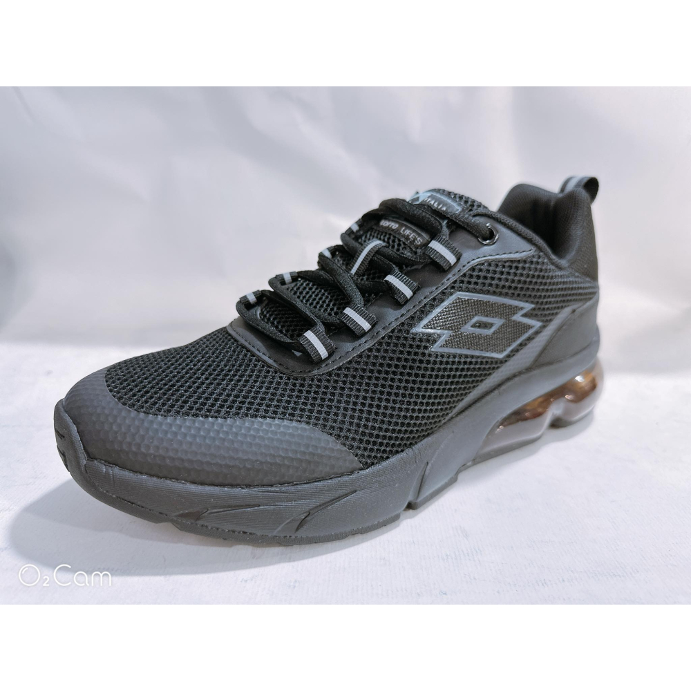 金英鞋坊2館 LOTTO樂得 男Aero Power II 加厚氣墊透氣慢跑鞋乳膠鞋墊 3890-黑 超低直購價690元-細節圖3