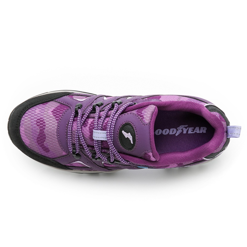 金英鞋坊2館 GOODYEAR固特異 女 動態防水戶外鞋(戰術靴) 22427 -紫色 特價1090元-細節圖6