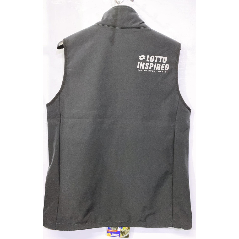 北台灣大聯盟 義大利第一品牌-LOTTO樂得男機能保暖功能軟殼背心 3150黑 特價890元-細節圖2