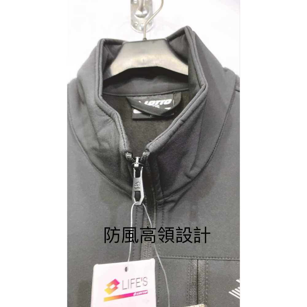 北台灣大聯盟 義大利第一品牌-LOTTO樂得男機能保暖功能軟殼背心 3150黑 特價890元-細節圖3