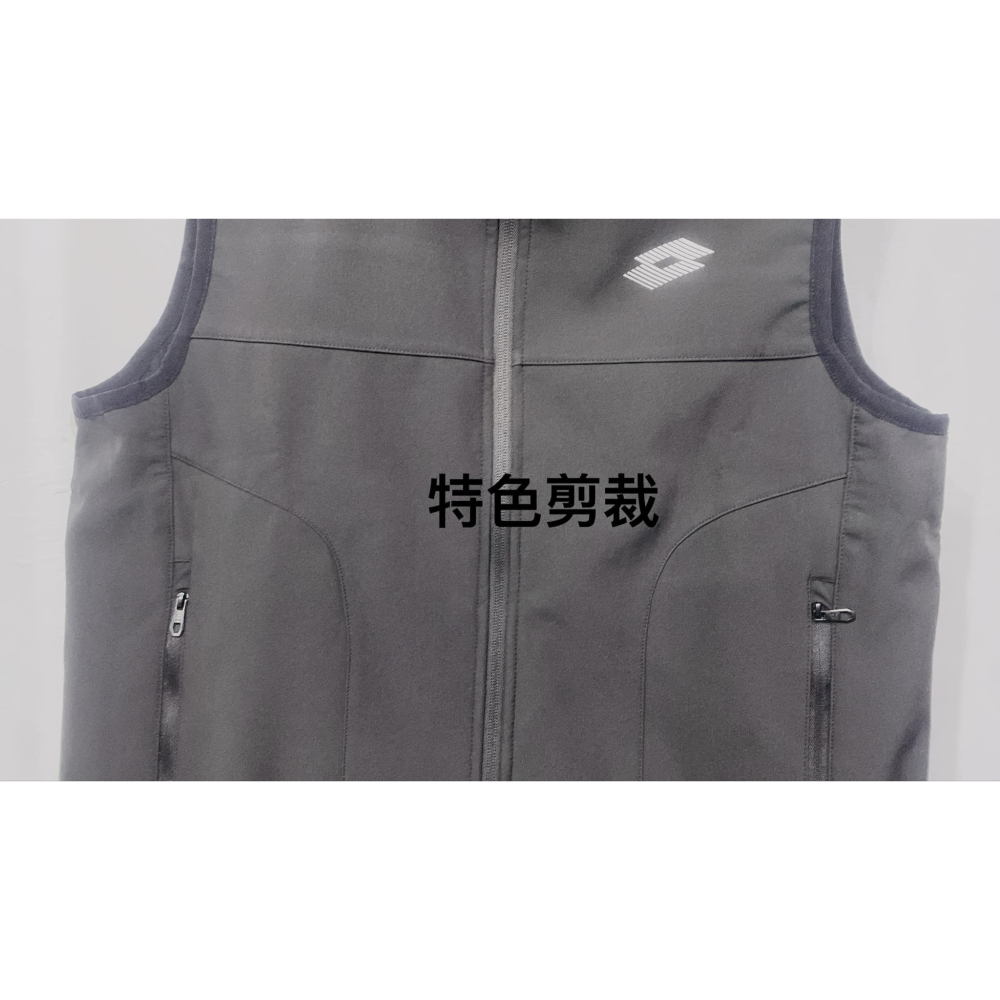 金英鞋坊2館 義大利第一品牌-LOTTO樂得男保暖透濕透氣多功能背心 1030-經典黑 特價490元-細節圖4