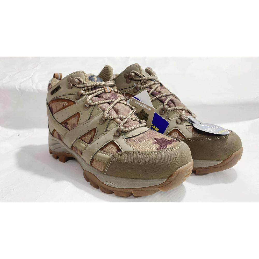 金英鞋坊2館 GOODYEAR固特異 戰術靴系列 男款動態防水戶外運動鞋 登山鞋 03544-棕 超低直購價790元-細節圖3
