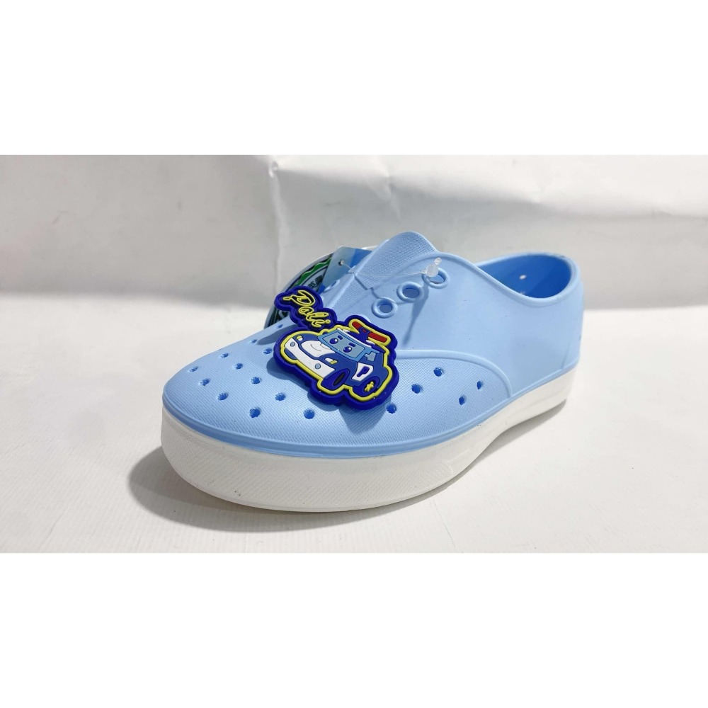 金英鞋坊2館 POLI 救援小英雄  童款防水 輕量 洞洞鞋 晴雨鞋 10616-藍 台灣製造 超低直購價190元 全新-細節圖2