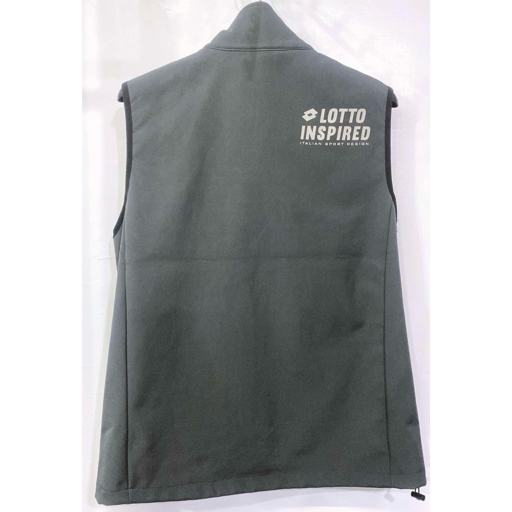 金英鞋坊2館 義大利第一品牌-LOTTO樂得男機能保暖功能軟殼背心 3158-石英灰 特價490元-細節圖2