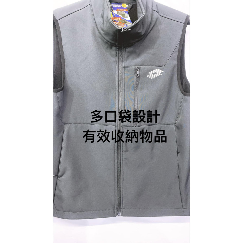 金英鞋坊2館 義大利第一品牌-LOTTO樂得男機能保暖功能軟殼背心 3158-石英灰 特價490元-細節圖4