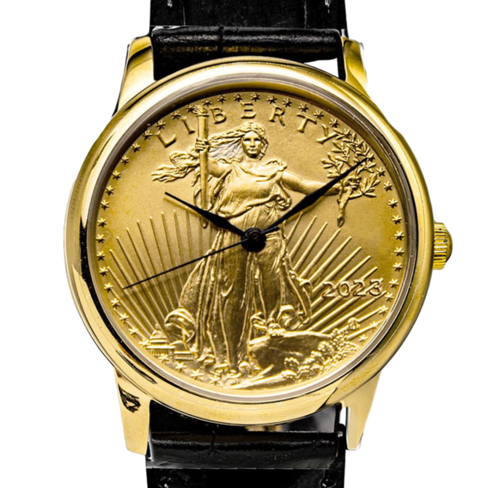 瑞士製自動機械黃金腕錶 - 1/4盎司美國金鷹幣-細節圖2