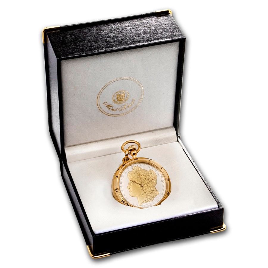 摩根銀幣懷錶／桌上鐘（24K鍍金瑞士機芯款）-規格圖1