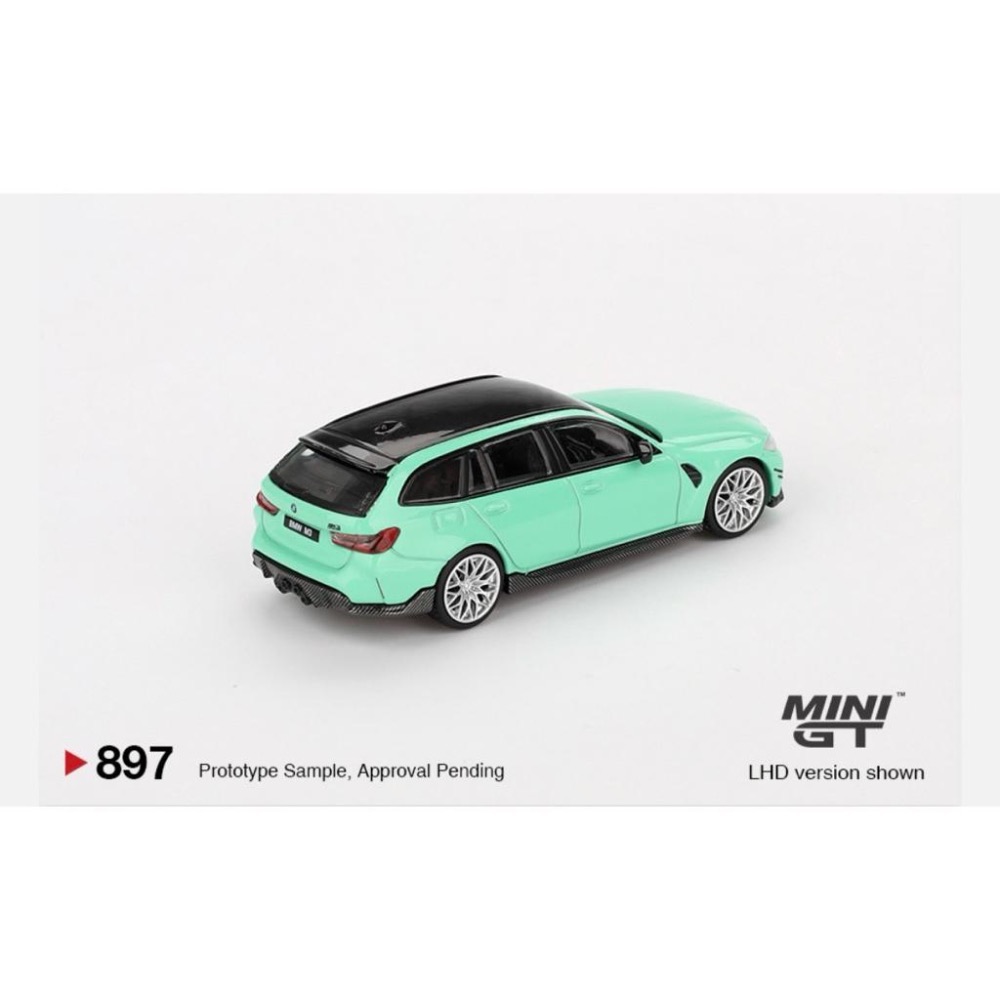 維克玩具 MINI GT 897 BMW M3 M Performance Touring Mint Green-細節圖2