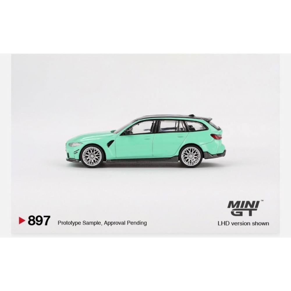維克玩具 MINI GT 897 BMW M3 M Performance Touring Mint Green-細節圖3