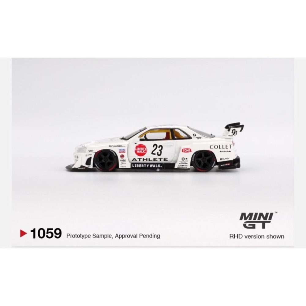 維克玩具 MINI GT 1059 Nissan LB-ER34 Super Silhouette ATHLETE-細節圖3