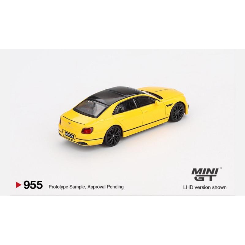 維克玩具 MINI GT 955 Bentley Flying Spur Monaco Yellow-細節圖2