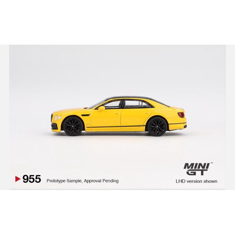 維克玩具 MINI GT 955 Bentley Flying Spur Monaco Yellow-細節圖3