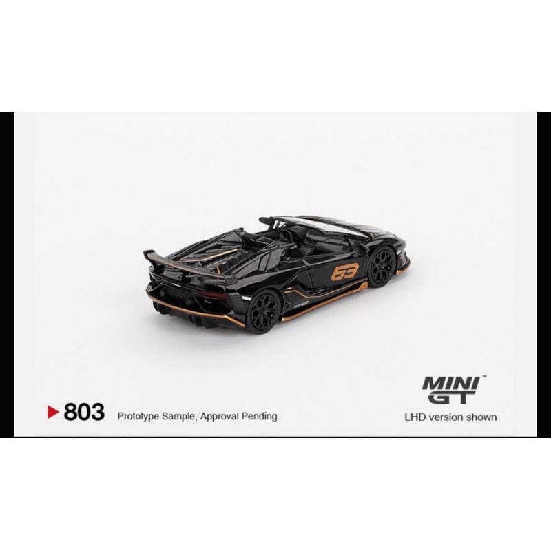 維克玩具 MINI GT 803 Lamborghini Aventador SVJ 63 Roadster Nero-細節圖2