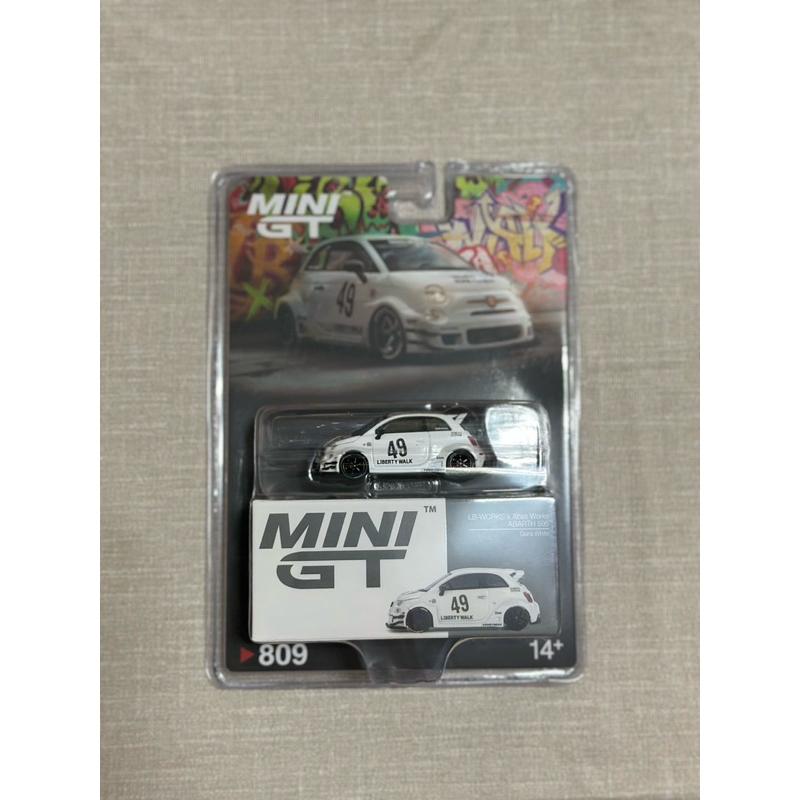 維克玩具 MINI GT 809 LB-WORKS x Abas Works ABARTH 595 Gara White-細節圖5