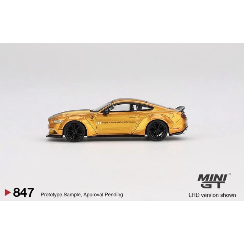 維克玩具 MINI GT 847 LB. Works Ford Mustang Gold-細節圖3