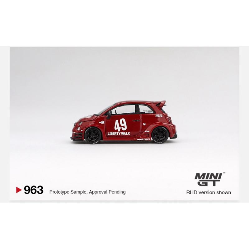維克玩具 MINI GT 963 LB-WORKS x Abas Works ABARTH 595 Red-細節圖2