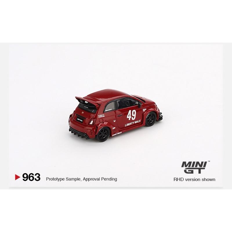 維克玩具 MINI GT 963 LB-WORKS x Abas Works ABARTH 595 Red-細節圖3