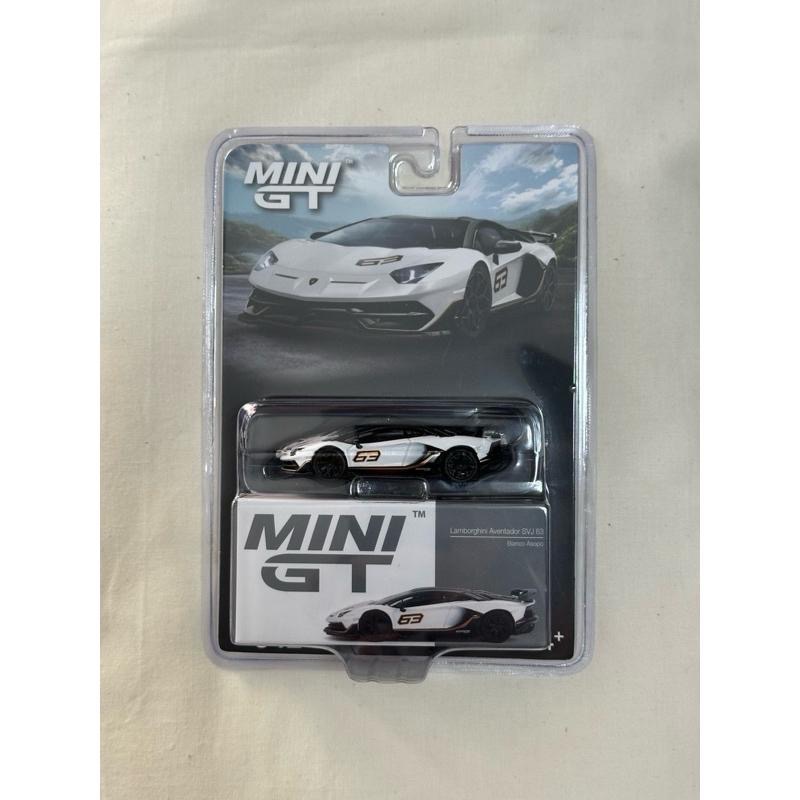 維克玩具 MINI GT 842 吊卡Lamborghini Aventador SVJ 63 Bianco Asopo-細節圖4
