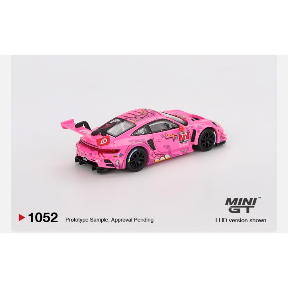維克玩具 MINI GT 1052 Porsche 911 GT3 R #77 AO Racing 2024 IMSA-細節圖2