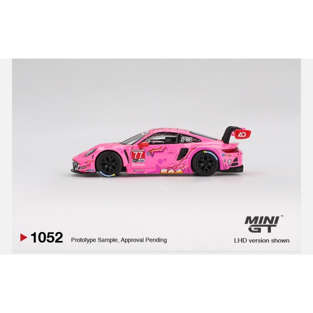 維克玩具 MINI GT 1052 Porsche 911 GT3 R #77 AO Racing 2024 IMSA-細節圖3