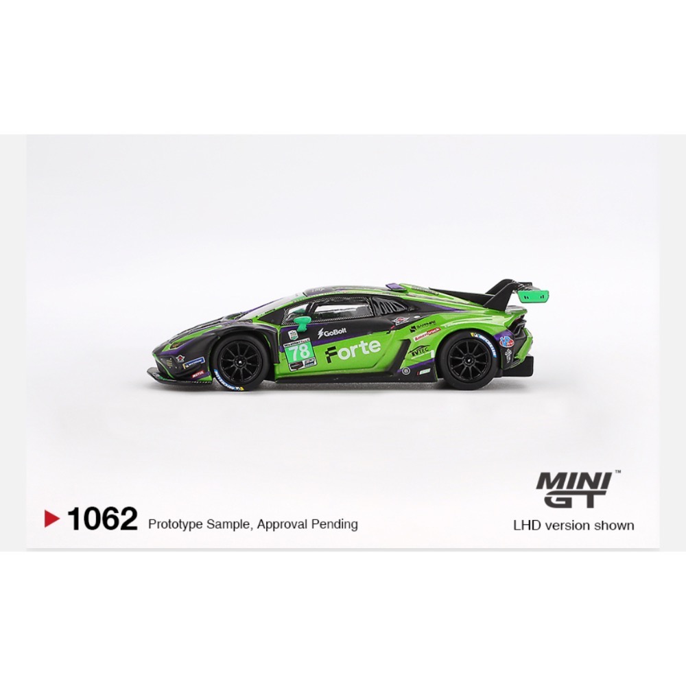 維克玩具 MINI GT 1062 Lamborghini Huracán GT3 EVO2 #78 IMSA 24H-細節圖3