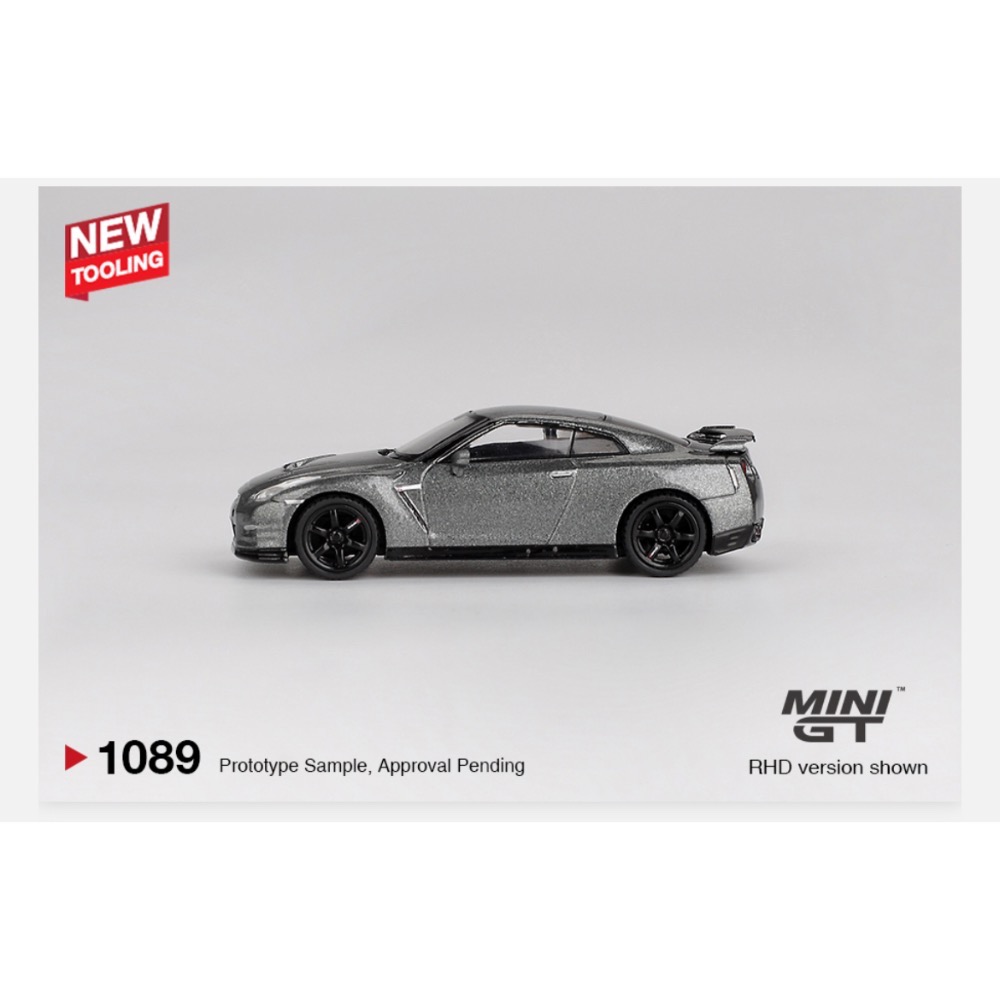 維克玩具 MINI GT 1089 NISSAN GT-R 2013 Dark Metal Gray-細節圖3