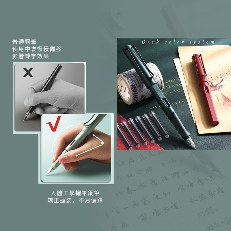 莫蘭迪鋼筆 鋼筆 剛筆墨囊 吸墨鋼筆 書寫筆 簽字筆 入門鋼筆 硬筆 練字 書寫 莫蘭迪-細節圖4